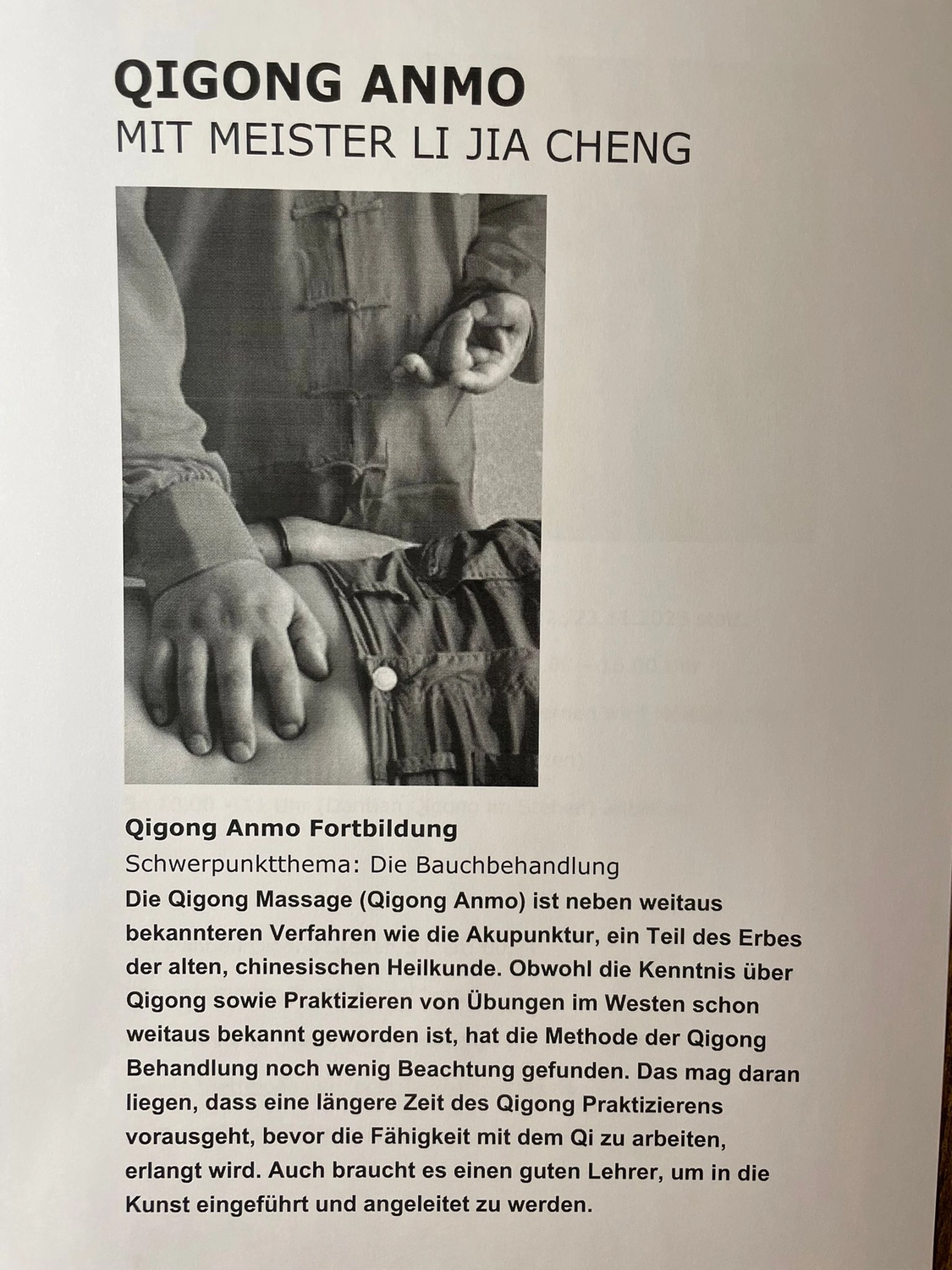 Annette Jonas, Qigong-Rückenmassage